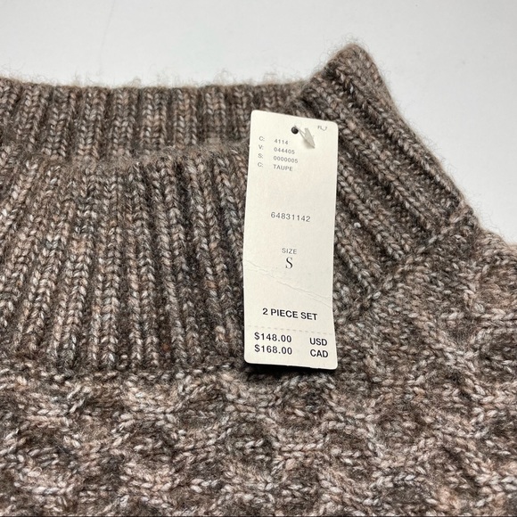 NWT Anthropologie heather brown two piece sweater size S - Picture 10 of 11